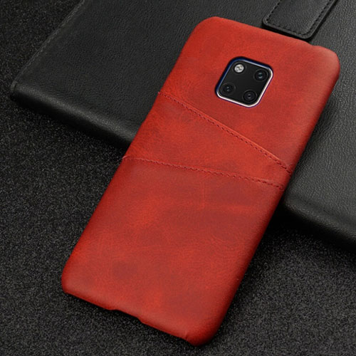 Soft Luxury Leather Snap On Case Cover R05 for Huawei Mate 20 Pro Brown