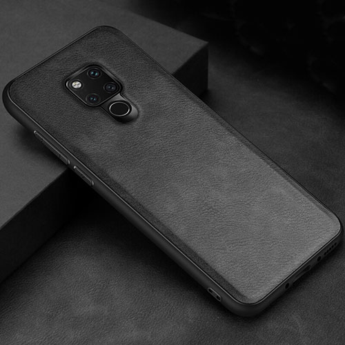 Soft Luxury Leather Snap On Case Cover R06 for Huawei Mate 20 X 5G Black