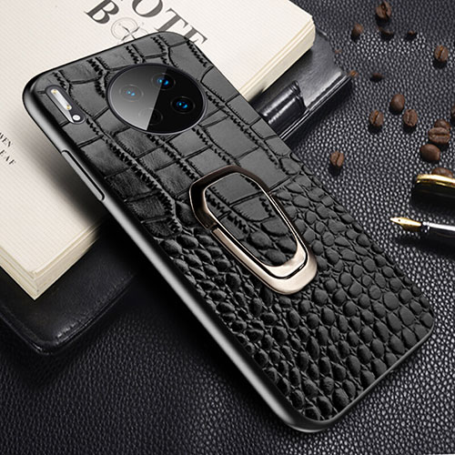 Soft Luxury Leather Snap On Case Cover R06 for Huawei Mate 30 Pro 5G Black