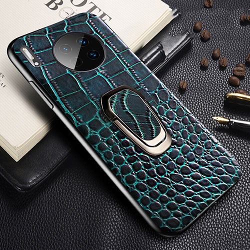 Soft Luxury Leather Snap On Case Cover R06 for Huawei Mate 30E Pro 5G Blue