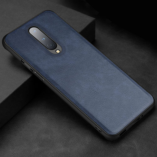 Soft Luxury Leather Snap On Case Cover R06 for OnePlus 8 Blue