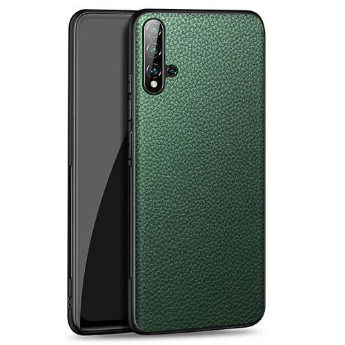 Soft Luxury Leather Snap On Case Cover R07 for Huawei Nova 5 Pro Green