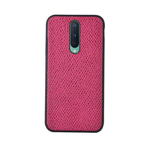 Soft Luxury Leather Snap On Case Cover R07 for OnePlus 8 Hot Pink