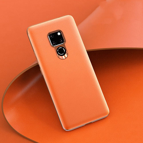 Soft Luxury Leather Snap On Case Cover R08 for Huawei Mate 20 Orange