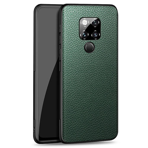 Soft Luxury Leather Snap On Case Cover R09 for Huawei Mate 20 X 5G Green