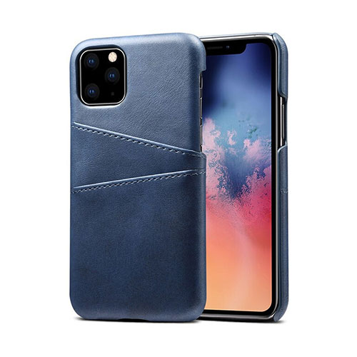 Soft Luxury Leather Snap On Case Cover R10 for Apple iPhone 11 Pro Blue