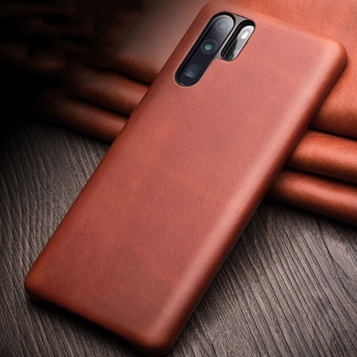 Soft Luxury Leather Snap On Case Cover R11 for Huawei P30 Pro New Edition Orange