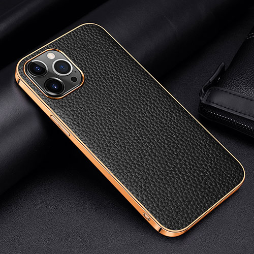 Soft Luxury Leather Snap On Case Cover S01 for Apple iPhone 16 Pro Black