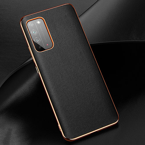 Soft Luxury Leather Snap On Case Cover S01 for Huawei Honor X10 5G Black