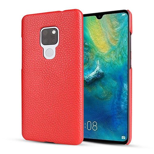 Soft Luxury Leather Snap On Case Cover S01 for Huawei Mate 20 Red