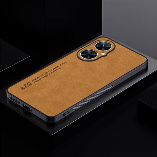 Soft Luxury Leather Snap On Case Cover S01 for Huawei Nova 11i Orange