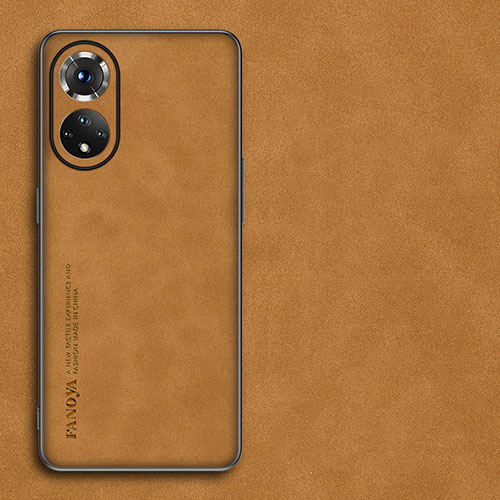 Soft Luxury Leather Snap On Case Cover S01 for Huawei Nova 9 Orange