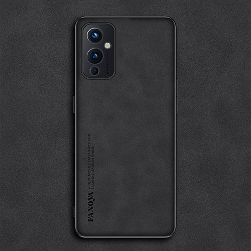 Soft Luxury Leather Snap On Case Cover S01 for OnePlus 9 5G Black