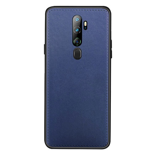 Soft Luxury Leather Snap On Case Cover S01 for Oppo A11X Blue