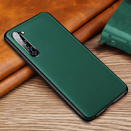 Soft Luxury Leather Snap On Case Cover S01 for Oppo Find X2 Lite Green