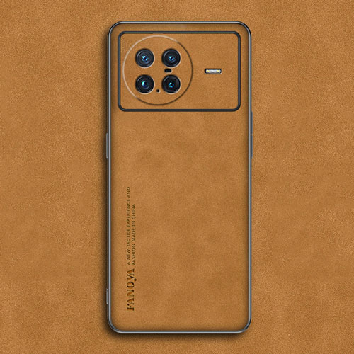 Soft Luxury Leather Snap On Case Cover S01 for Vivo X Note Orange