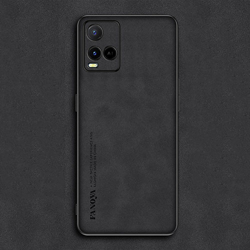 Soft Luxury Leather Snap On Case Cover S01 for Vivo Y33T Black