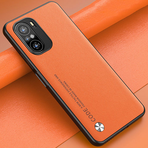 Soft Luxury Leather Snap On Case Cover S01 for Xiaomi Mi 11X Pro 5G Orange