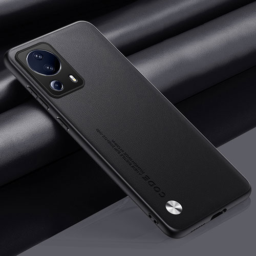 Soft Luxury Leather Snap On Case Cover S01 for Xiaomi Mi 13 Lite 5G Black