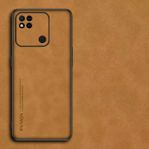 Soft Luxury Leather Snap On Case Cover S01 for Xiaomi POCO C31 Brown
