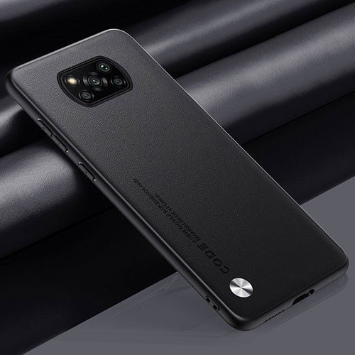 Soft Luxury Leather Snap On Case Cover S01 for Xiaomi Poco X3 Black