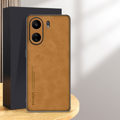 Soft Luxury Leather Snap On Case Cover S01 for Xiaomi Redmi 13C Orange