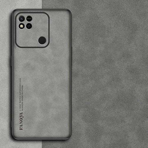 Soft Luxury Leather Snap On Case Cover S01 for Xiaomi Redmi 9C Gray