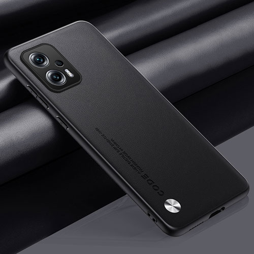 Soft Luxury Leather Snap On Case Cover S01 for Xiaomi Redmi K50i 5G Black