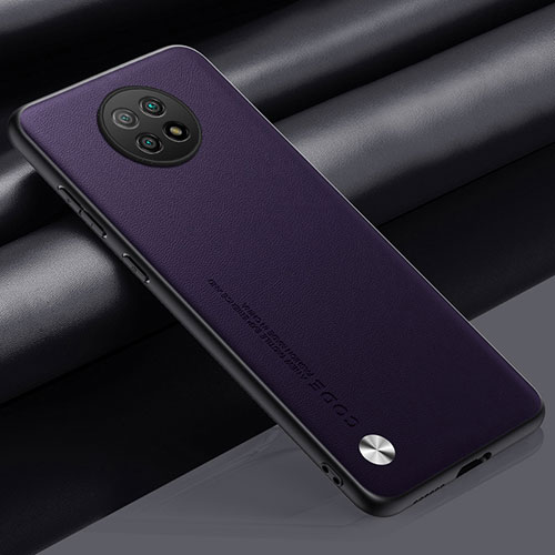 Soft Luxury Leather Snap On Case Cover S01 for Xiaomi Redmi Note 9T 5G Purple