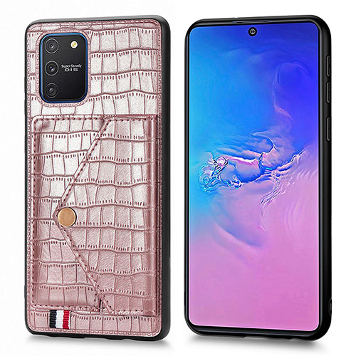 Soft Luxury Leather Snap On Case Cover S01D for Samsung Galaxy M80S Rose Gold