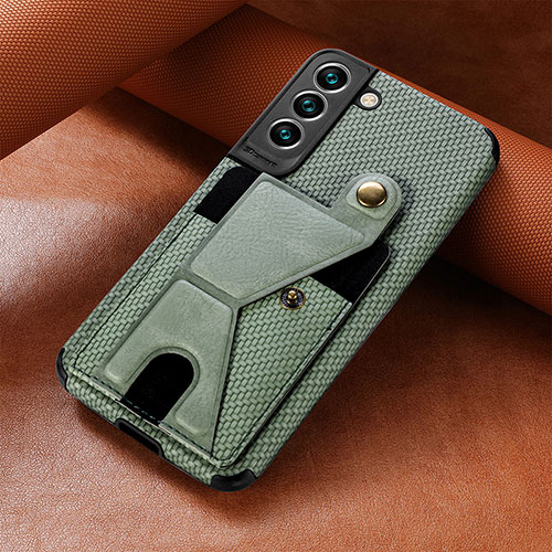 Soft Luxury Leather Snap On Case Cover S01D for Samsung Galaxy S24 Plus 5G Green