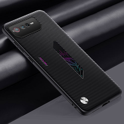 Soft Luxury Leather Snap On Case Cover S02 for Asus ROG Phone 6 Dark Gray