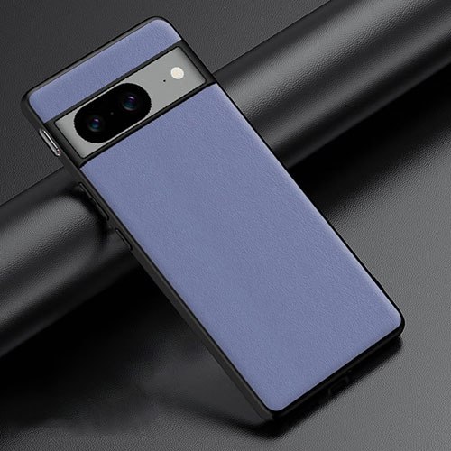 Soft Luxury Leather Snap On Case Cover S02 for Google Pixel 8 5G Lavender Gray
