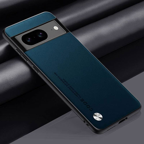 Soft Luxury Leather Snap On Case Cover S02 for Google Pixel 8a 5G Blue