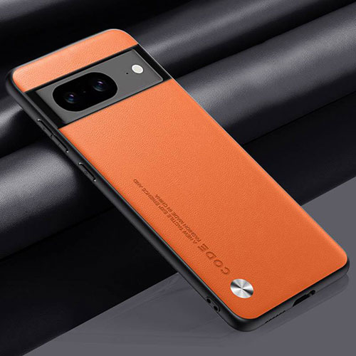 Soft Luxury Leather Snap On Case Cover S02 for Google Pixel 8a 5G Orange