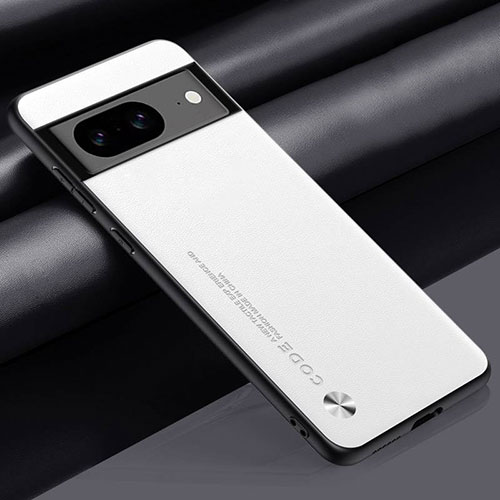 Soft Luxury Leather Snap On Case Cover S02 for Google Pixel 8a 5G White