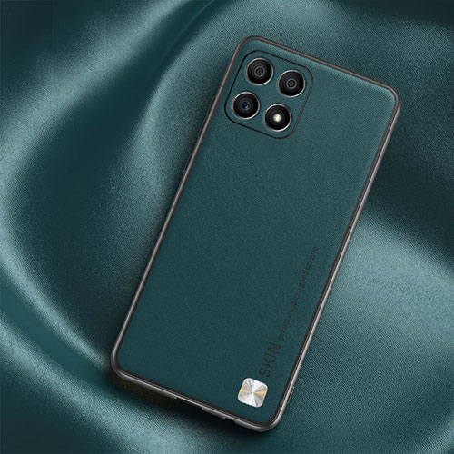 Soft Luxury Leather Snap On Case Cover S02 for Huawei Honor X30i Cyan