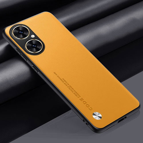 Soft Luxury Leather Snap On Case Cover S02 for Huawei Nova 11i Yellow