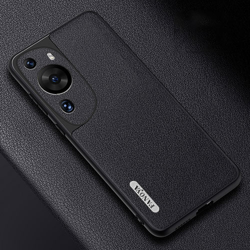 Soft Luxury Leather Snap On Case Cover S02 for Huawei P60 Art Black