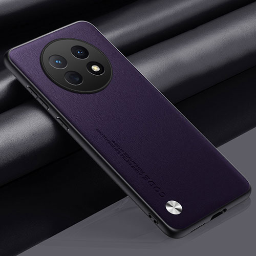 Soft Luxury Leather Snap On Case Cover S02 for Oppo A2 Pro 5G Purple