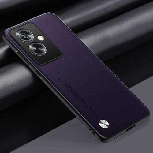 Soft Luxury Leather Snap On Case Cover S02 for Oppo A79 5G Purple