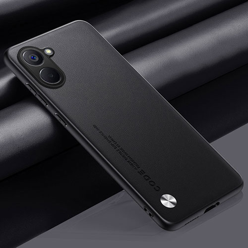 Soft Luxury Leather Snap On Case Cover S02 for Realme 10S 5G Black