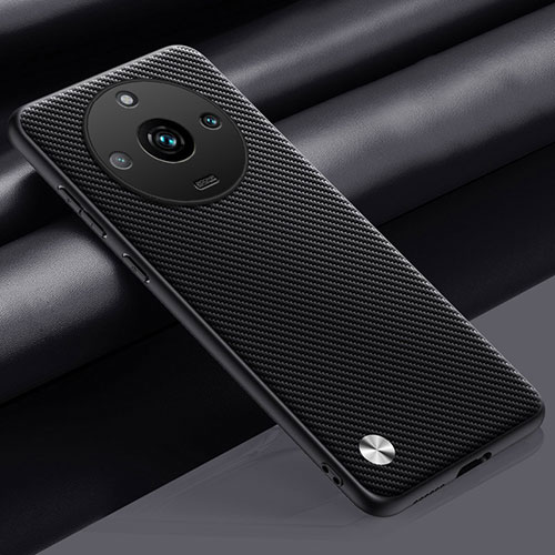 Soft Luxury Leather Snap On Case Cover S02 for Realme 11 Pro 5G Dark Gray