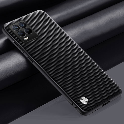 Soft Luxury Leather Snap On Case Cover S02 for Realme 8 4G Dark Gray