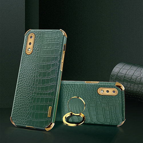 Soft Luxury Leather Snap On Case Cover S02 for Samsung Galaxy A02 Green