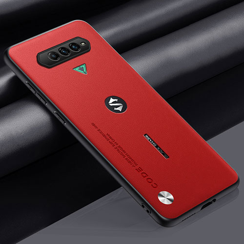 Soft Luxury Leather Snap On Case Cover S02 for Xiaomi Black Shark 4 5G Red