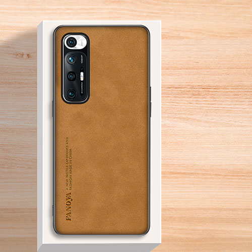 Soft Luxury Leather Snap On Case Cover S02 for Xiaomi Mi 10S 5G Brown