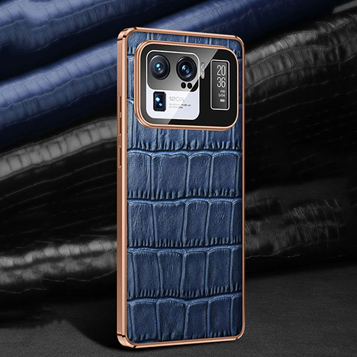 Soft Luxury Leather Snap On Case Cover S02 for Xiaomi Mi 11 Ultra 5G Blue