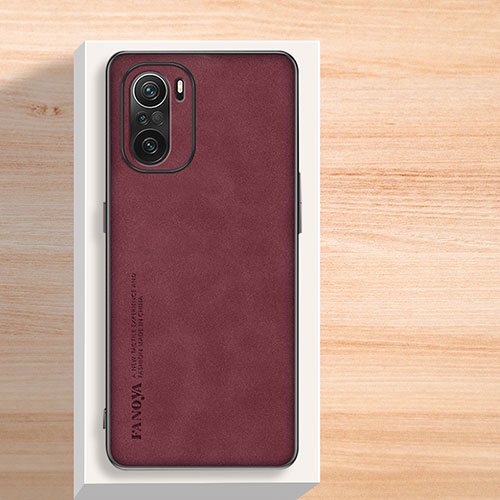 Soft Luxury Leather Snap On Case Cover S02 for Xiaomi Mi 11i 5G Red