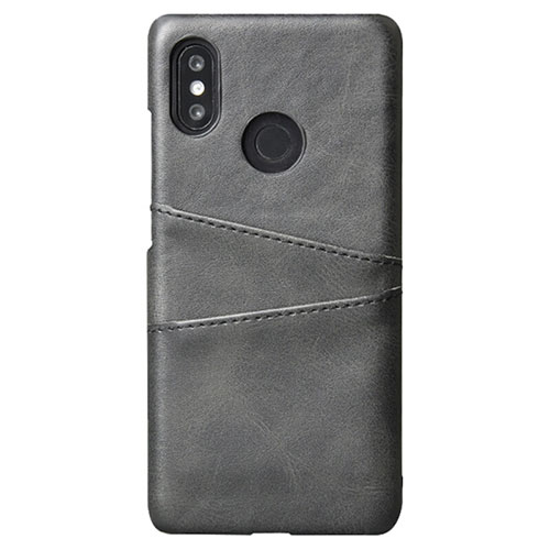 Soft Luxury Leather Snap On Case Cover S02 for Xiaomi Mi 8 Black